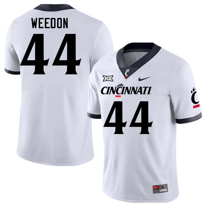 Cincinnati Bearcats #44 Montay Weedon College Football Jerseys Stitched-White